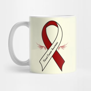 Throat Cancer Awareness with Wings Mug